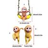 62KD Monkey Container Accessories Resin Decors Monkey Sculpture Planter Pots Hangers for Plant Lover and Children