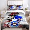 3pcs Sonic & Shadow Epic Adventure Poster Quilt Set - Soft and Comfortable Bedroom, Guest Room and Dorm Decor Bedding Set 1 Quilt Cover + 2