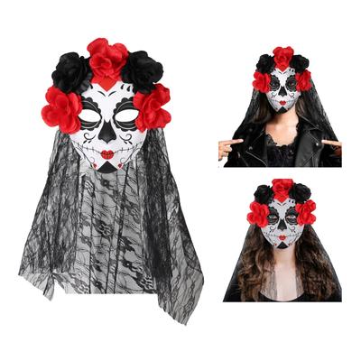 Women Cosplay Party Mask Day of the Dead Mask Scary Cosplay Prom Party Prop Masquerade Mask Nightclub Mask
