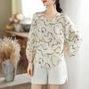 DIMANAF 2026 Women Plus Size New Summer Blouse Shirt Thin Casual Loose Lady Tops Print Shirts