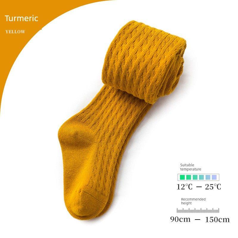 Children's Tights Spring and Autumn Cotton New Style Baby Girl Leggings Girls Solid Color Dance Tights Autumn Thick One-Piece Tights
