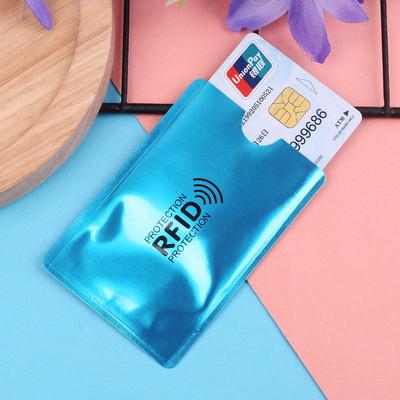 5PCS RFID Blocking Sleeve Kreditkarte Protector Bank Visitenkarte Halter Fall NFC Anti-diebstahl Pinsel Abdeckung
