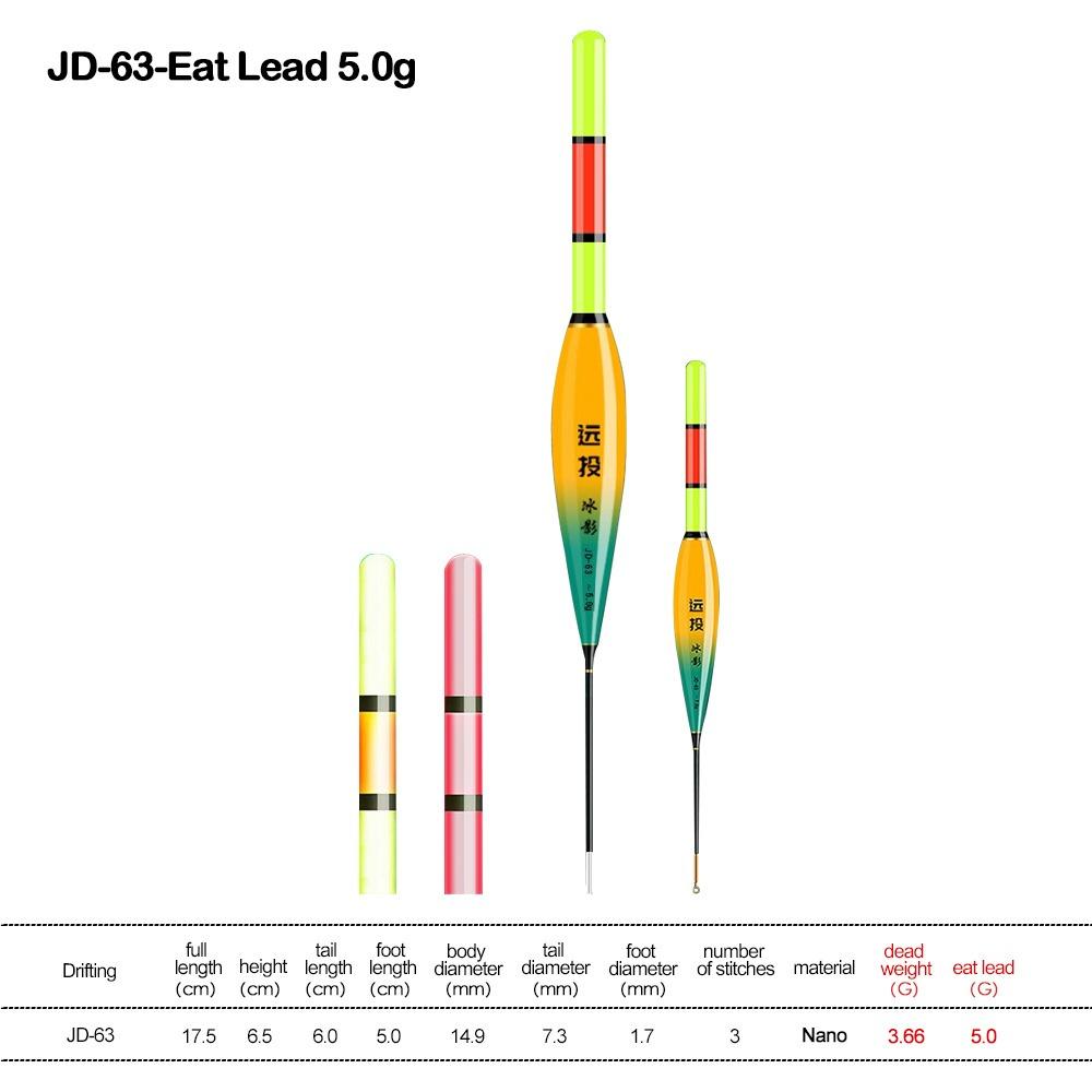 Long Tail Design Rock Fishing Floats 3 Light Slip Drift Tube Bobbers  Drift Fishing