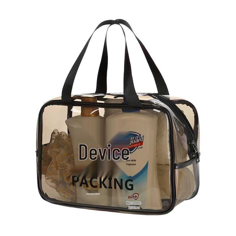 

Прозрачная дорожная косметичка из ПВХ – Водонепроницаемая, Большая вместимость, Портативный ручной органайзер.