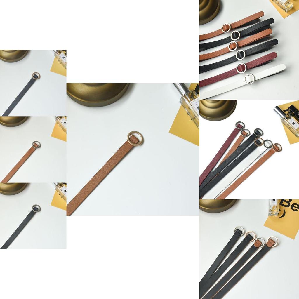 Stylish Women's Minimalist Black Denim Pants With Decorative Belt For Trendy Looks