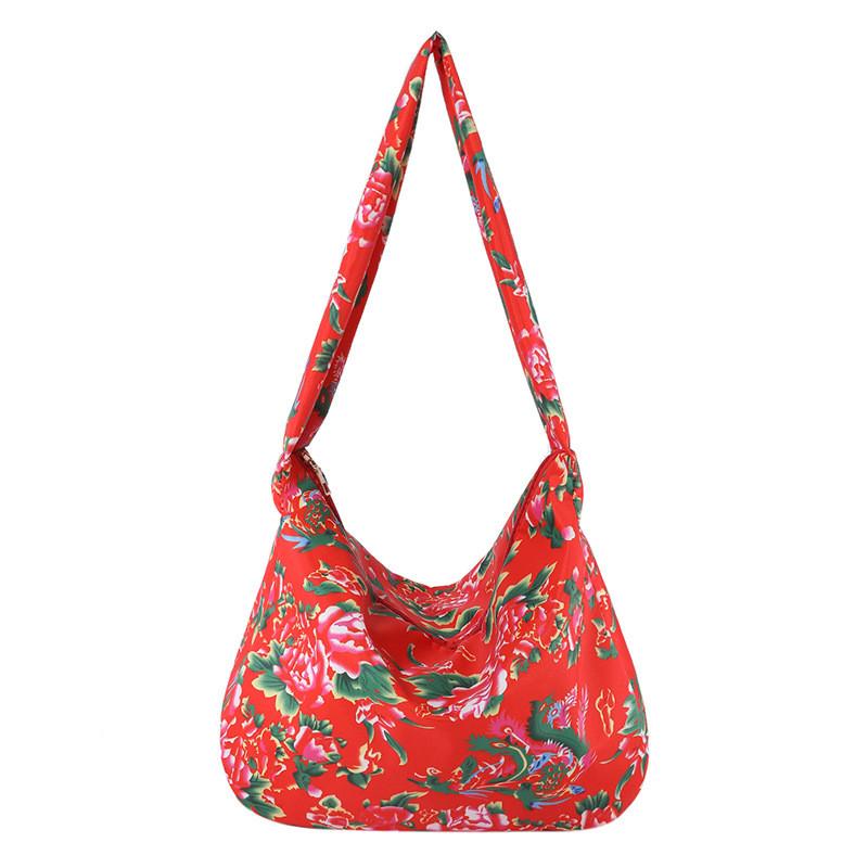 Stylish Nylon Tote Bag With Unique Chinese Artistic Flair For Casual Outings