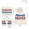 Children's Autumn and Winter Knitted Three Piece Warm Hat Scarf Gloves Thickened Yarn Ear Protection Hat