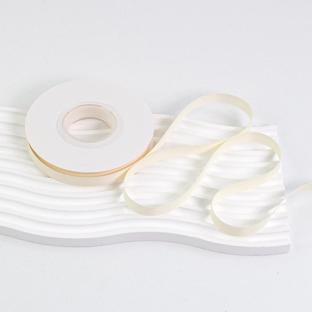 1cm Solid Matte Polyester Ribbon for Fresh Flower Bouquets - Single Color Woven Macaron Ribbon