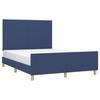 VidaXL Cadre de lit avec tête de lit Bleu 140x190 cm Tissu 3124893