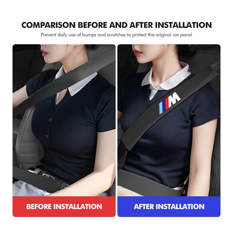For BMW Car Seat Belt Cover Shoulder Strap Pad Accessories E70 E91 E30 G30 E53 M3 M5 X6 X4 X7 E92 E93 X1 X3 X5 blhn58