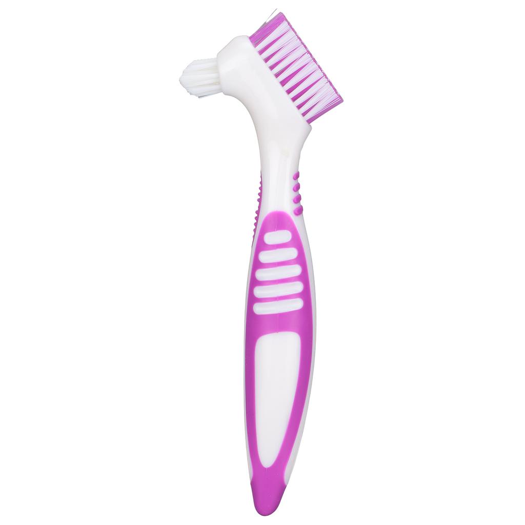 False Teeth Cleaning Brush Double Sided Portable Denture Toothbrush for False Teeth Cleaning