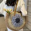 Large-capacity woven straw bag women's 2025 new seaside vacation wind beach bag foreign style underarm shoulder bag tide