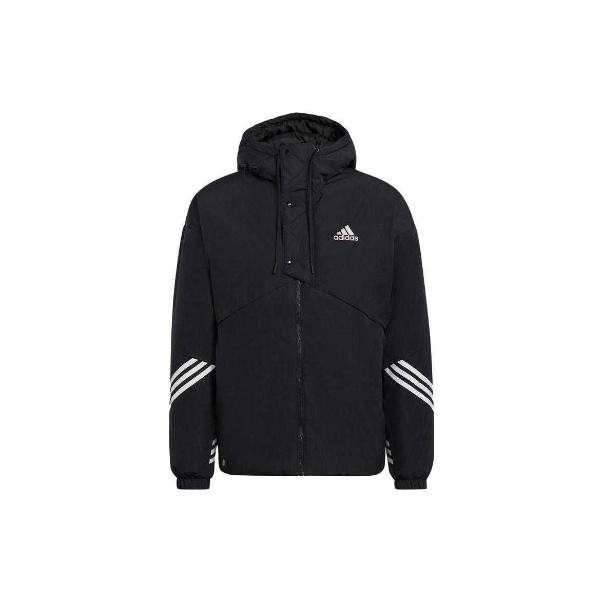 Мужская пуховая куртка Adidas Черная с капюшоном Утепленная пуховая куртка H50969 XS