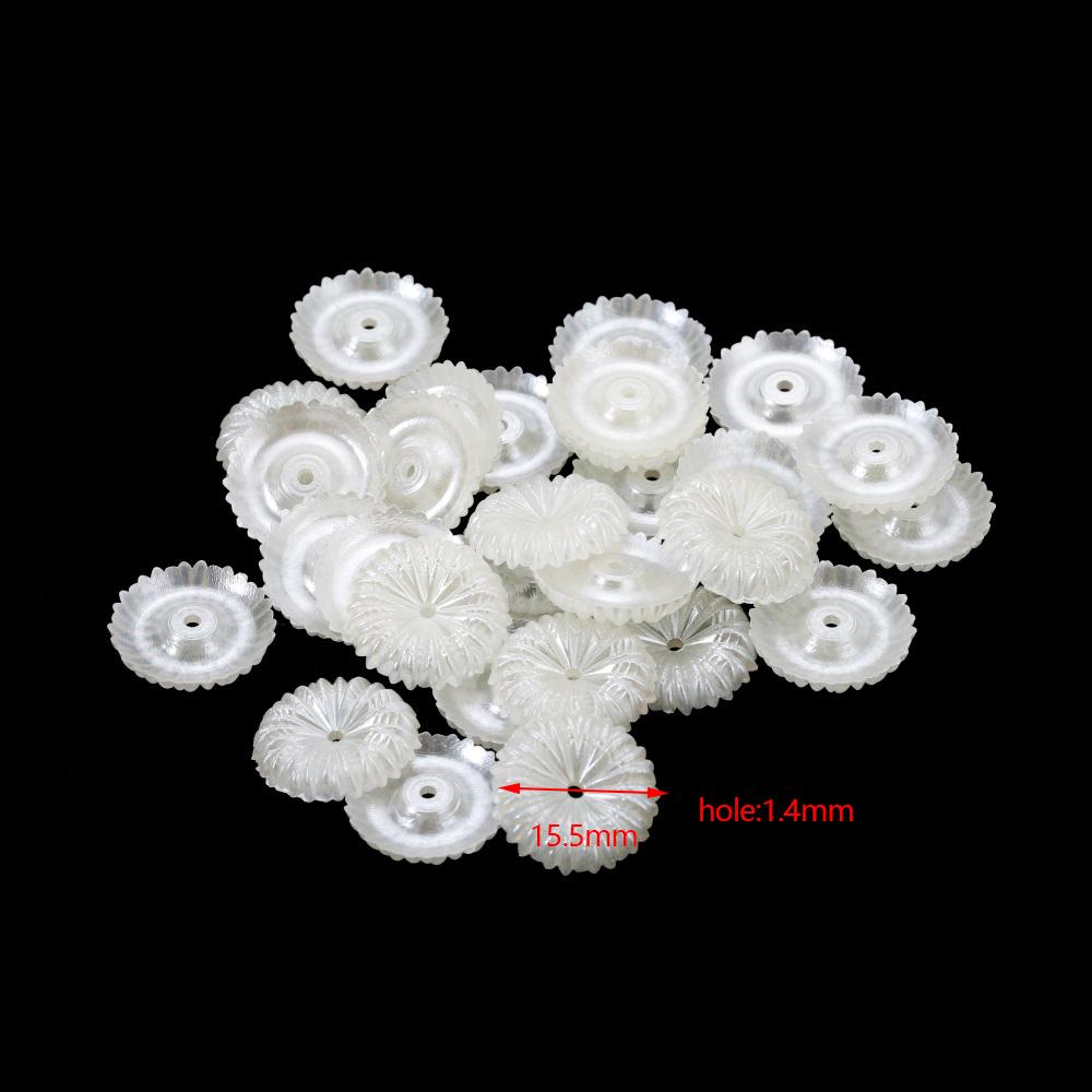 20 stuks/partij Acryl Bloemvormig Imitatie Parelkralen Bedeltjes Kralen Ketting Armband Decoratie Voor Doe-het-zelf Sieraden Maken Onderdelen
