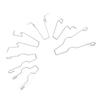 5ZHSFULLKIT 6PCS Steel Headlamp Headlight Dip Dipped Beam Head Lamp Bulb Retaining Spring Clip Clamp for H1 H3 H4 H7