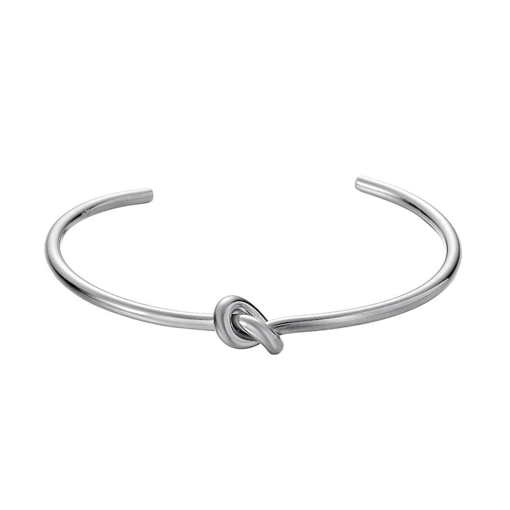 Titanium Steel Minimalist Infinity Knot Bracelets For Men And Women With 18k Gold Plating