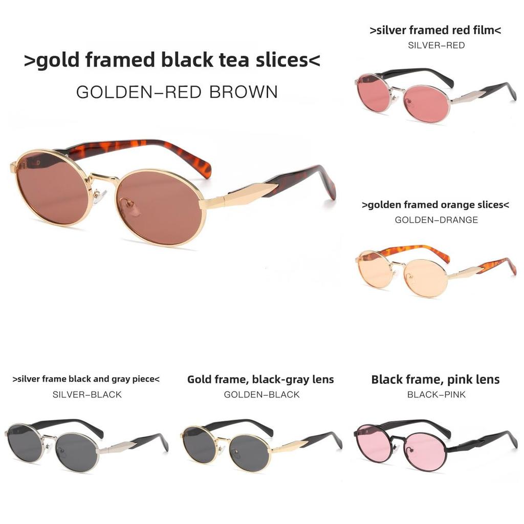 Fashion Oval Sun Glasses With Uv400 Protection For Stylish Outdoor Wear