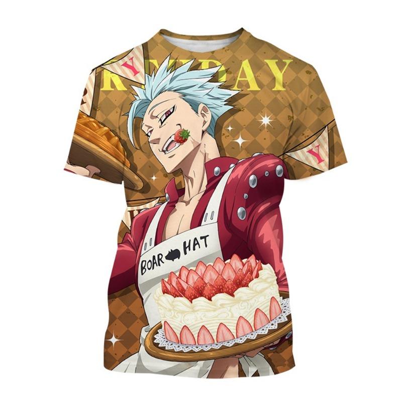 Sommer Heißverkauf Anime Charakter Kreatives Design 3D-Druck Cooles und Personalisiertes Mode T-Shirt
