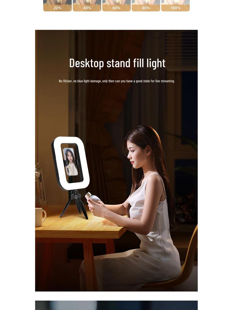 YM200 Przenośne światło pierścieniowe do fotografii beauty, transmisji na żywo i użytku na zewnątrz