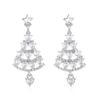 Trendy Shiny Full Rhinestone Christmas Tree Stud Earrings For Women Luxury Wedding Jewelry Girl Tassel Earring Jewerly