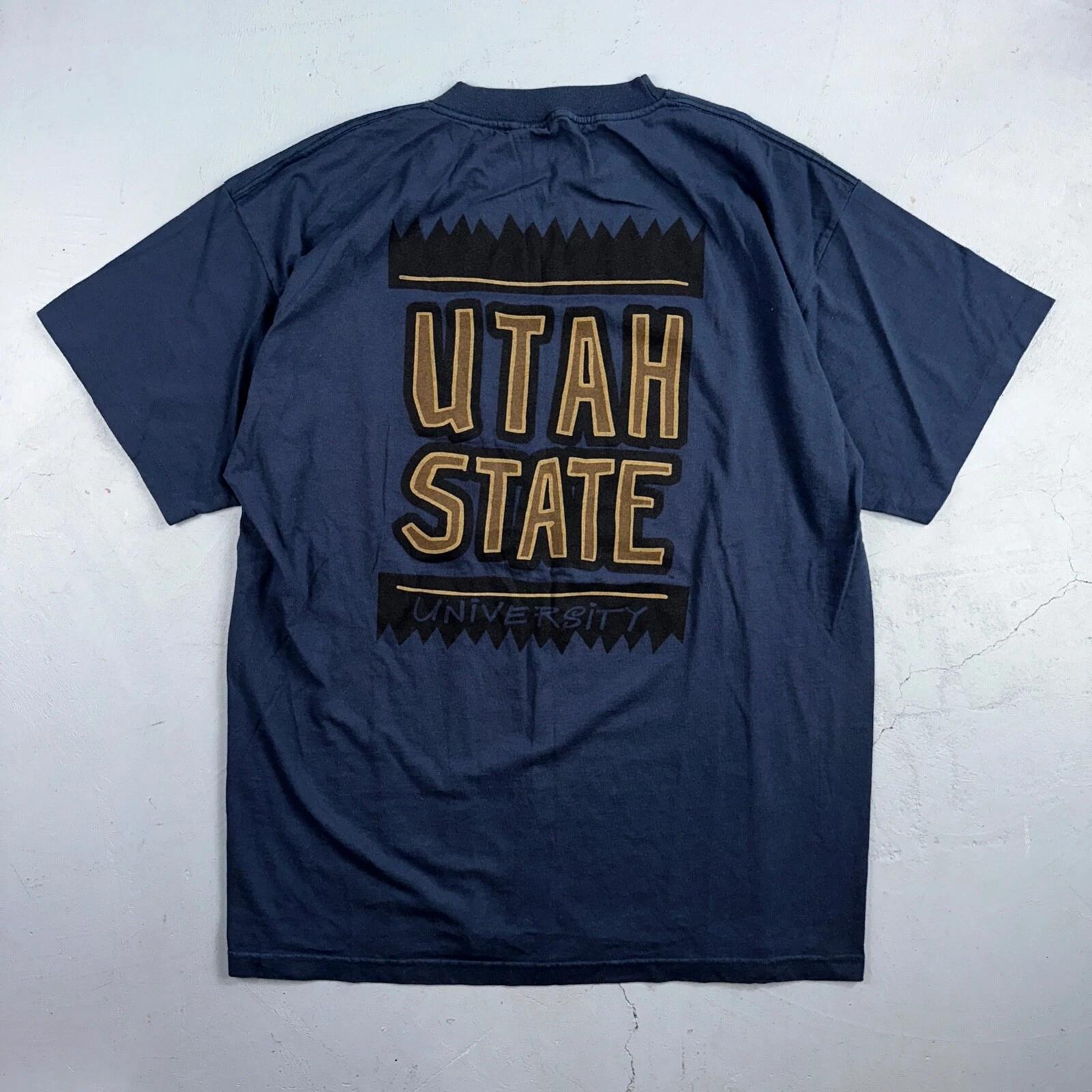 Utah State USA 2XL VTG T Shirt Single Stitch College University Art Graphic XL