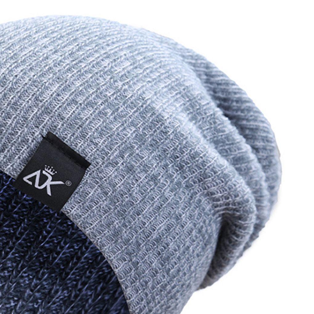 Unisex Outdoor Hats Knit Stripe Winter Warm Knitted Hip Hop Elastic Cap