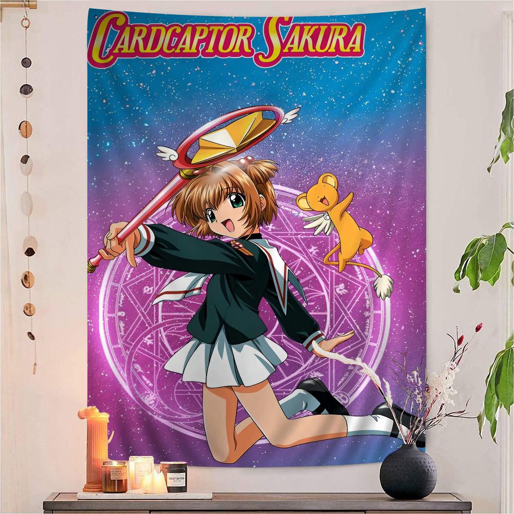 bilibili Anime Cardcaptor Sakura Cartoon Tapestry Art Science Fiction Room Home Decor Art Home Decor