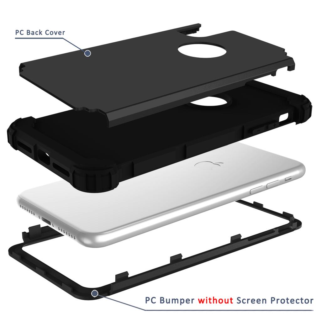 3 in 1 Heavy Rugged Armor Shockproof Phone Case For iPhone XR Xs Max SE 2020 2025 Soft TPU Silicone Hard Plastic Back Cover