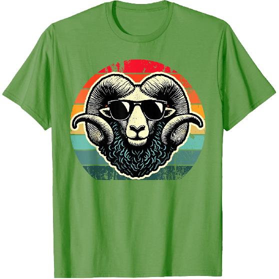 Retro Ram In Sunglasses Men Novelty Funny Ram T-Shirt