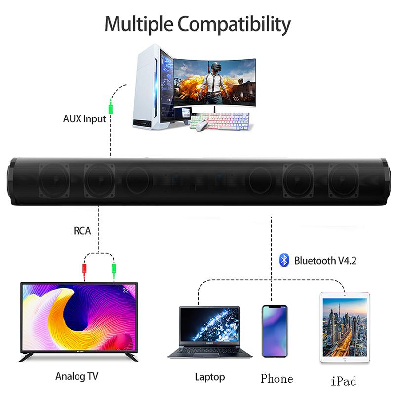 Bezdrátový reproduktorový systém Bluetooth Sound Bar Speaker System Super výkonný zvukový reproduktor Kabelový bezdrátový Surround Stereo Domácí kino TV Projektor