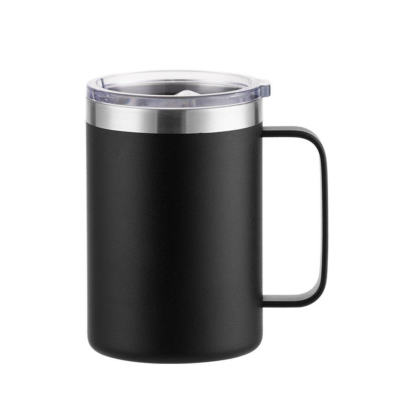 New Double Wall Stainless Steel Coffee Mug 12oz 16oz Tea Cup 350ml 450ml Insulated Thermos Vacuum Mugs Handle
