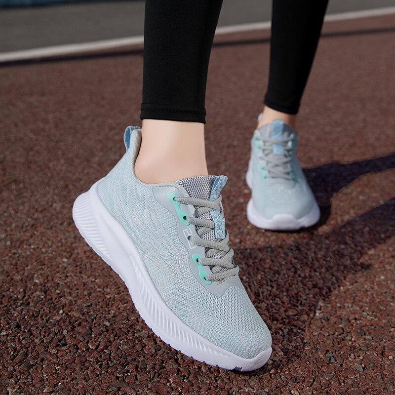 Fashion Colorful Women Running Shoes Breathable Knitted Casual Sports Shoes Female Lightweight Jogging Trainers