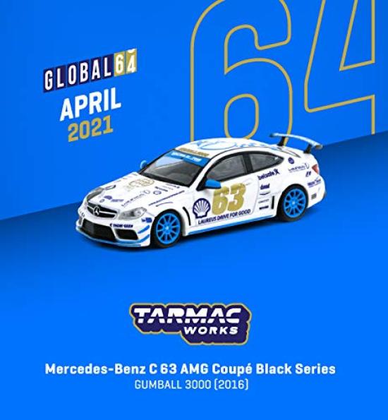 TARMACWORKS Mercedes Benz C63 AMG Black Series GUMBALL 3000 2016 Finished Product 1/64