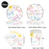 Unicorn Birthday Party Supplies Tableware Plates Cups Napkins Tablecloth Banner Foil Balloons Pastel Rainbow Baby Shower Decor