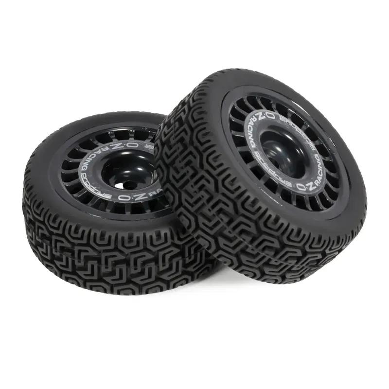 4Pcs RC Rally Tires Glued On Road Tyre Wheels with 12mm Hex for Tamiya TT02 TT-01 XV01 PTG-2 DF-03 WR8 Racing Car Upgrades