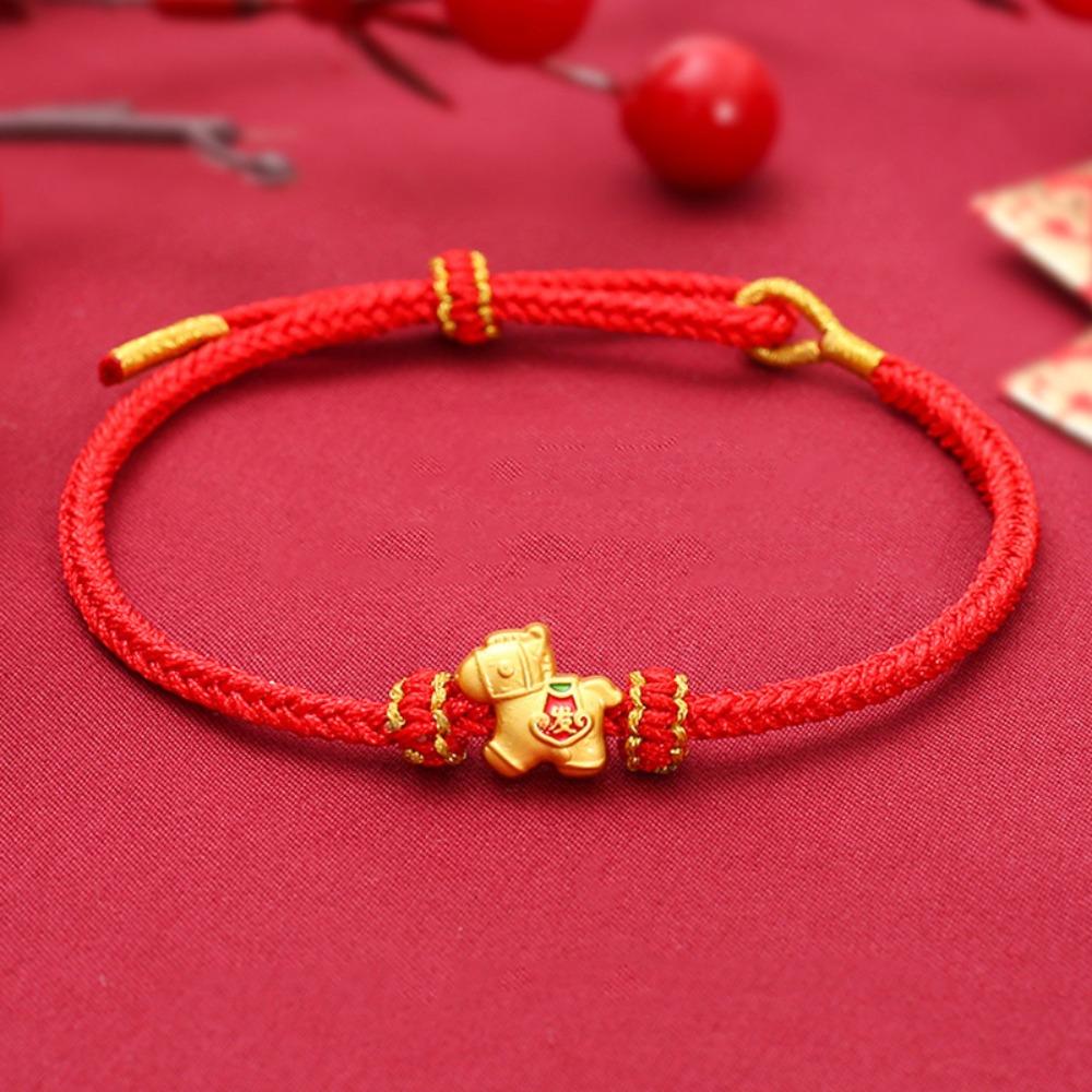 Wristband Horse Bead Bracelet Blessing Lucky Pony Fortune Bracelet Spring Festival