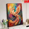 Majestic Phoenix Pearl Kit 5D Round Rhinestone Art Handmade Wall Picture Elegant Home Decor Present for Daily and Holiday Use
