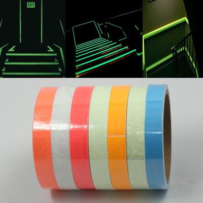 Pegatinas luminosas decorativas con logotipo de emergencia en la oscuridad, cinta autoadhesiva de advertencia para decoración del hogar.