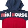Dlouhý zip, vyrobeno v červené x tmavě modré [MIKI HOUSE] Parka, rukáv, logo, nahoru, jednobarevný, Japonsko, chlapci, dívky, miminka, děti, dětské oblečení, 10-3729-491, 90 cm