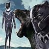 Halloween Costume 2018 Black Panther Necklace Jumpsuit Mask Fancy Dress Cosplay