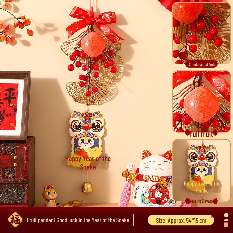 Fortune Fruit Pendant: Snake Year Spring Festival Decoration for Living Room