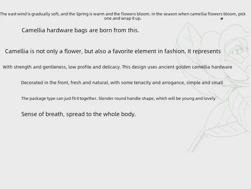 Geantă tip găleată de lux pentru femei Camellia Fragrance Style 2022: Geantă de mână, geantă de umăr, messenger, accesoriu cu lanț cu diamant