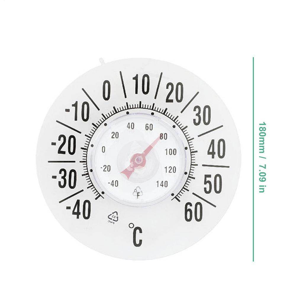 Innen-Außen-Thermometer Saugnapf Genau Wasserdicht Außen-Temperaturmesser Raumthermometer Für Zuhause Wohnheim Innenfenster