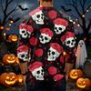 Men's Long Sleeve Shirt with Halloween Print for Casual Everyday Wear