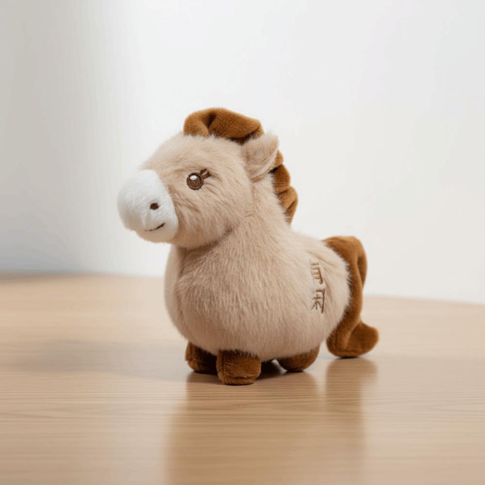 Cute Plush Horse Doll Pendant Cartoon Chinese New Year Gift Zodiac Pony Figurine Birthday Gift