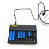 18650 Lithium Battery Charger 10 slots Universal Charger for Li-ion Rechargeable Batteries 26650 16340 18500 10440 18350 17670