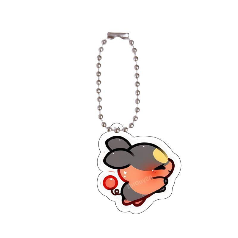 Anime Acrylic Key Ring for Brionne Alolan Meowth Pumpkaboo Chimchar Espurr Piplup Q Version Self-Made Acrylic Key Chain Pendant
