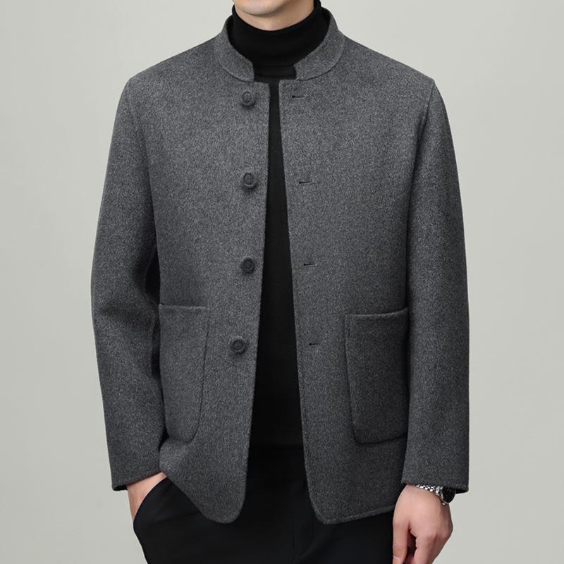 High-end 100% Wool Double-sided Woolen Short Jacket Casual Coat Winter Men's Wool Woolen Top