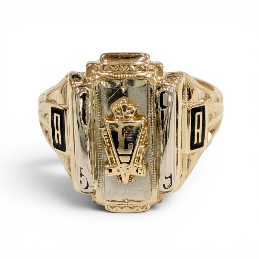 Great JOSTEN Ring ring college Yellow Gold 10K Women Used