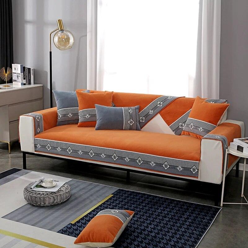 Chenille-Sofa-Kissenbezug, vier Jahreszeiten, universell, rutschfest, Sofabezug, Bezug, universeller Bezug, Stoff, Handtuch, Armlehne, Handtuch